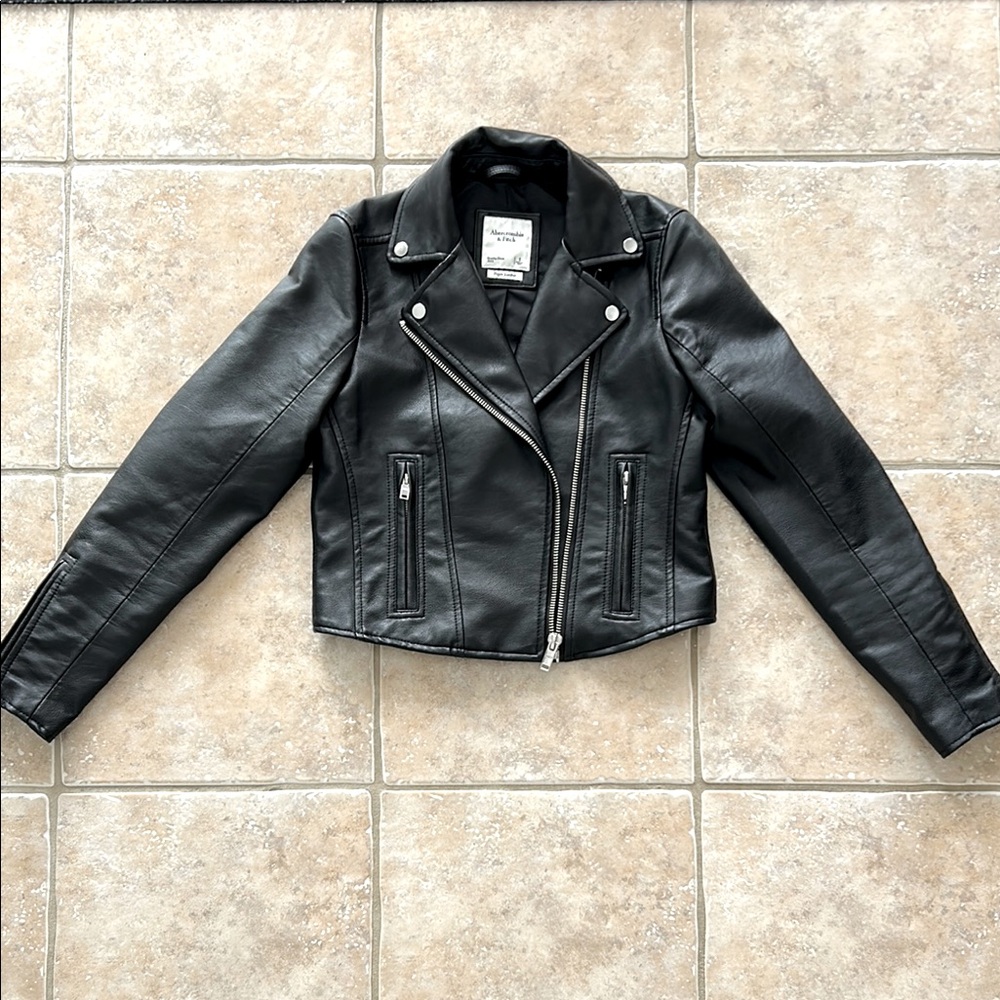 Abercrombie & Finch Vegan Leather Biker Jacket